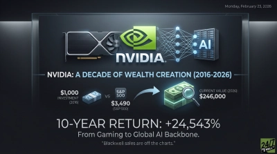 $1,000 in NVIDIA Ten Years Ago Beat the S&P 500 by Roughly 70x