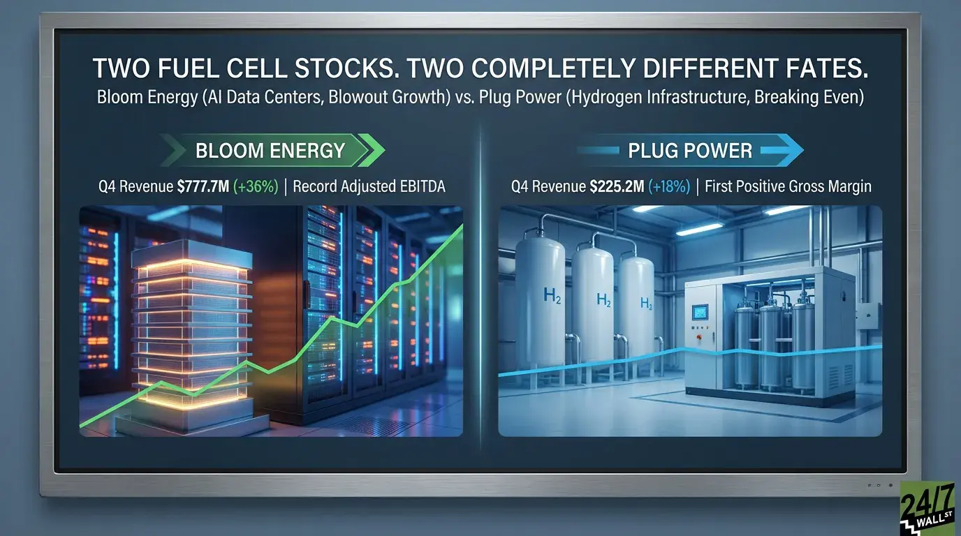 Bloom Energy vs Plug Power: 2 Fuel Cell Stocks, 2 Completely Different Fates