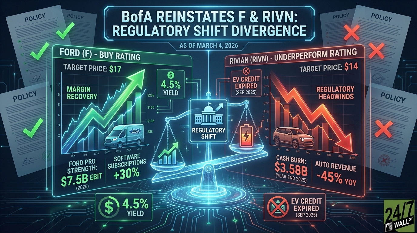 247wallst.com - Joel South - Ford and Rivian: BofA Reinstates Both as Regulatory Shift Reshapes the Auto Landscape
