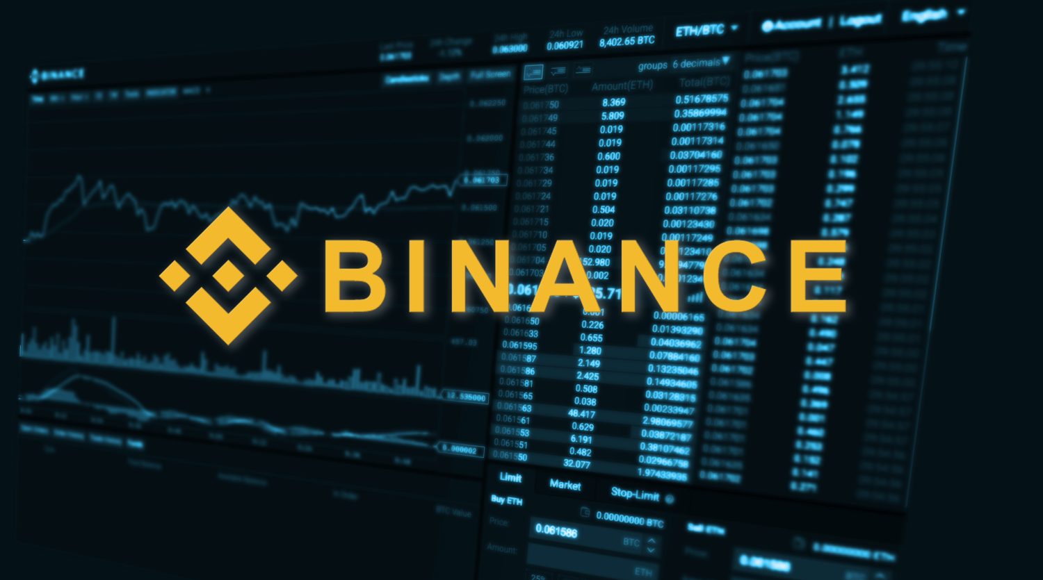 Binance is a finance exchange market. Crypto Currency background concept. Cryptocurrency BNB Binance coin