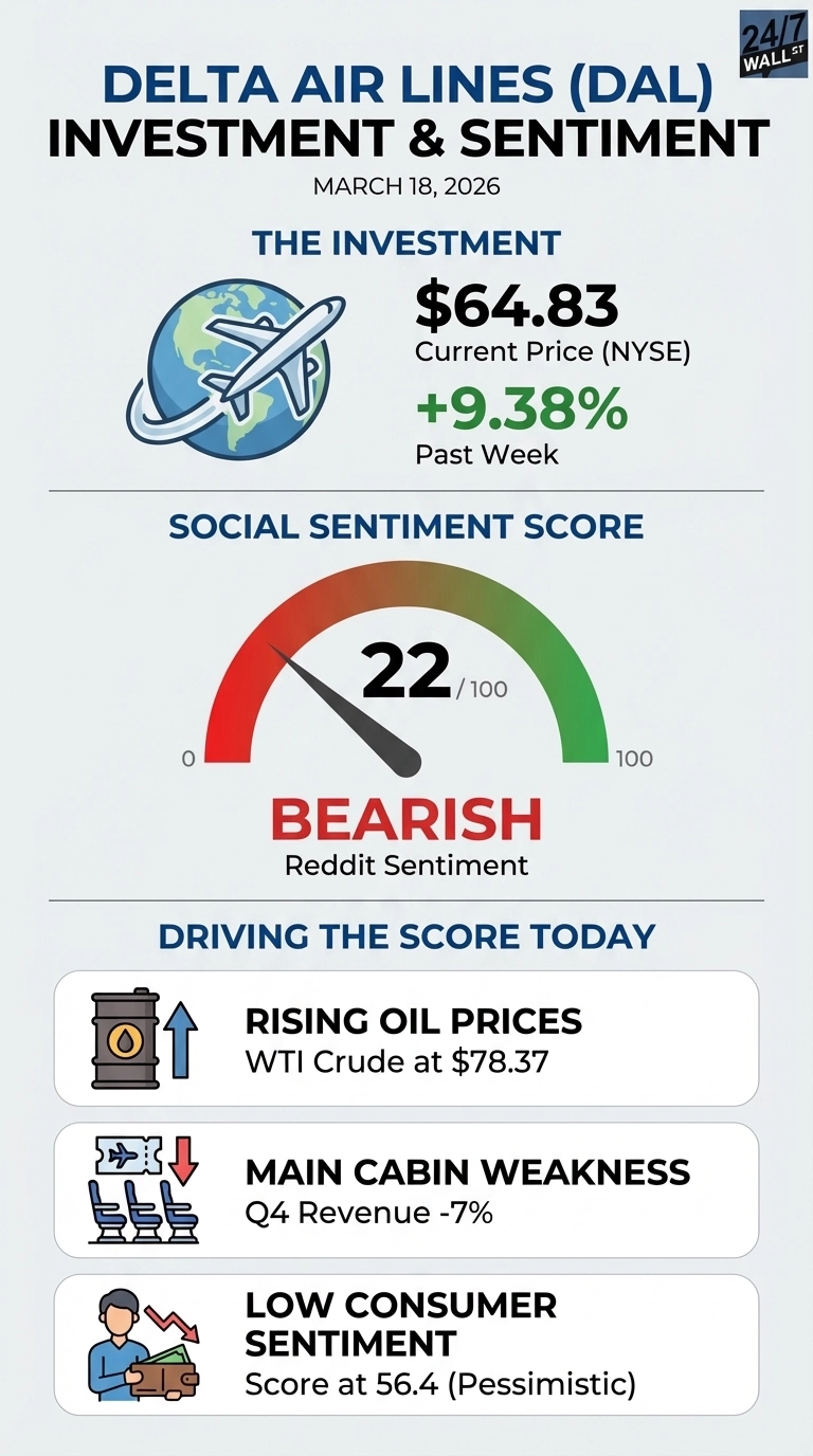 Delta Stock Up 9.38% This Week But Reddit Sentiment Just Hit