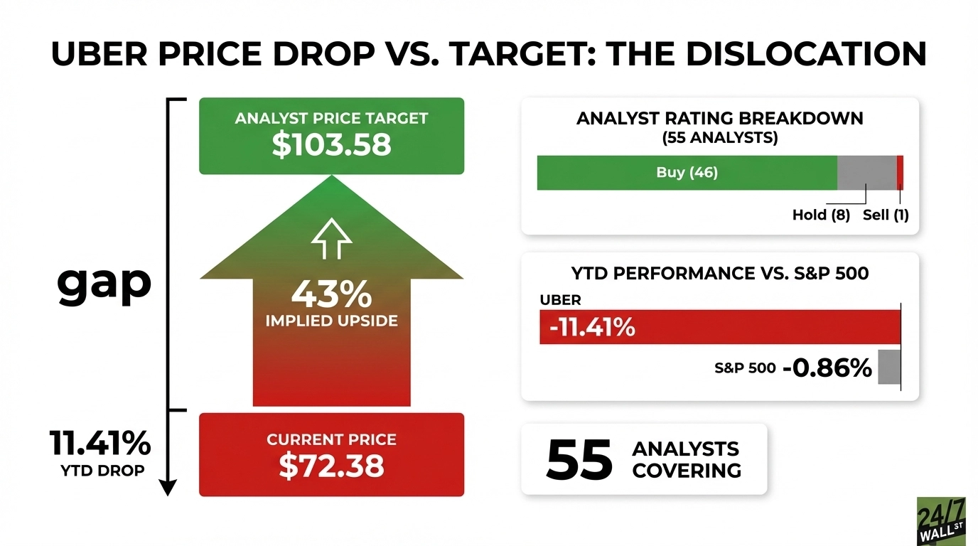 Wall Street Sees 43% Upside in Uber (UBER) Despite Recent Growth-Stock Selloff