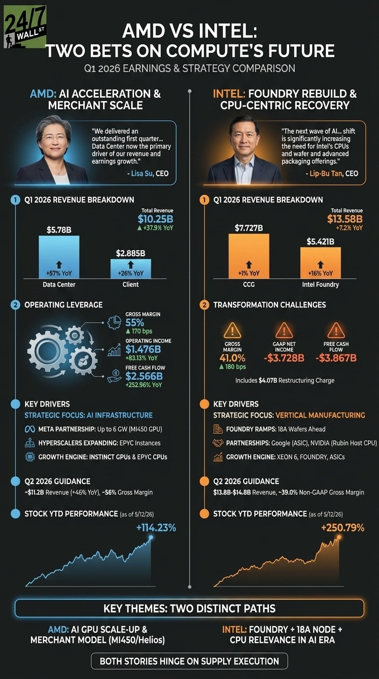 AMD vs Intel  infographic