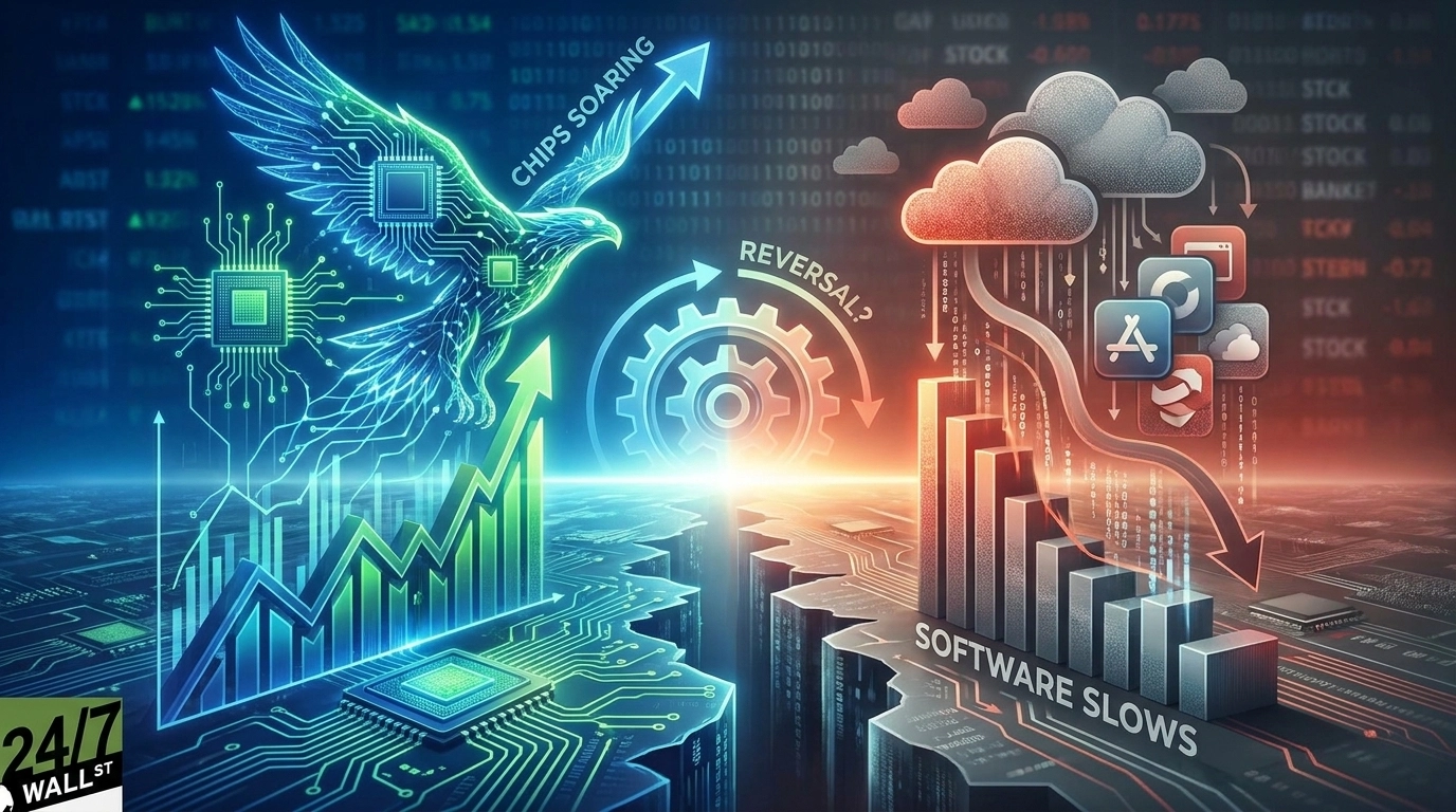 Chip Stocks Are Soaring While Software Slows. Is a Reversal Looming?