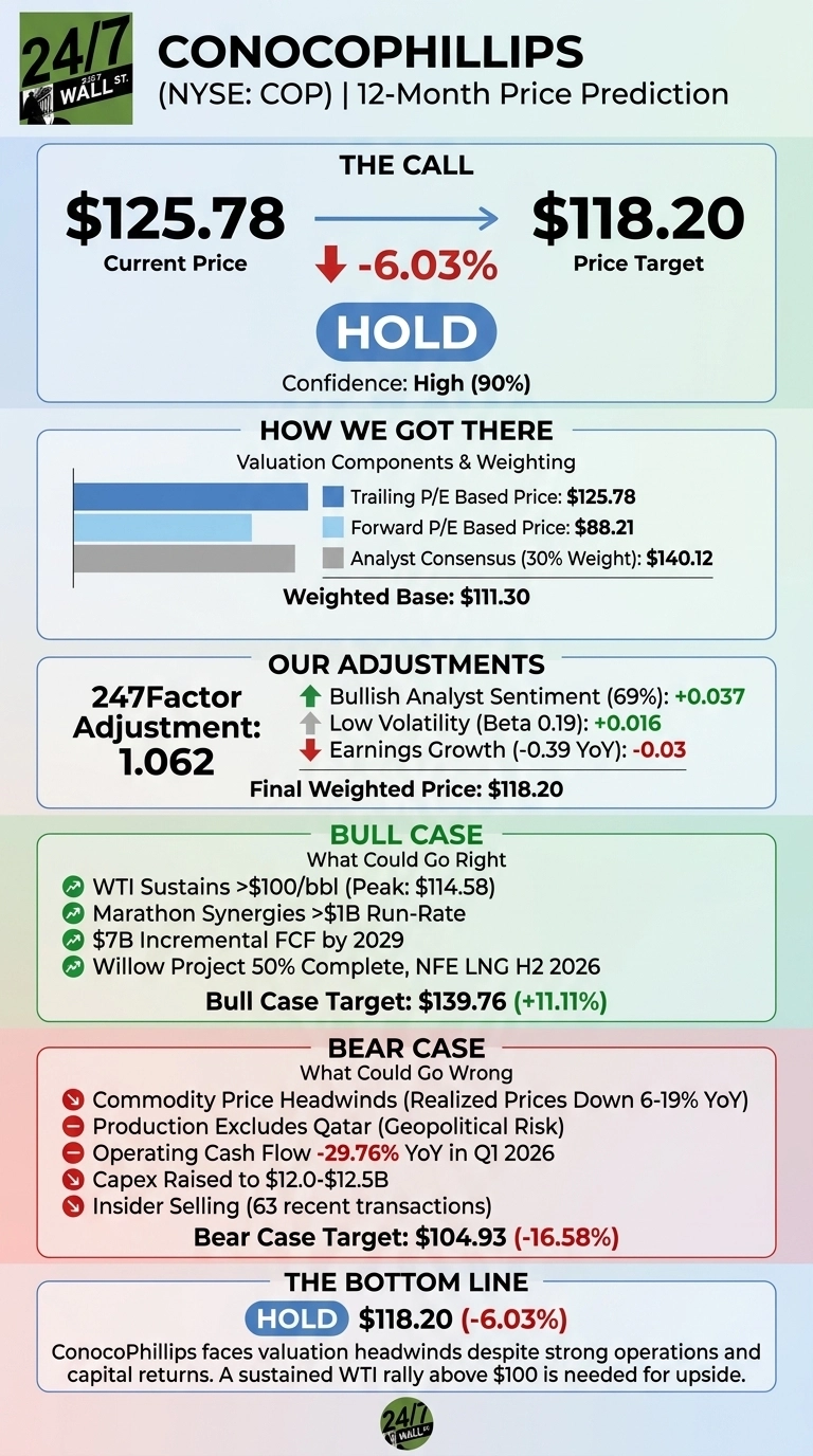 Despite Soaring 46%, ConocoPhillips Is a Hold as Price Target Trails