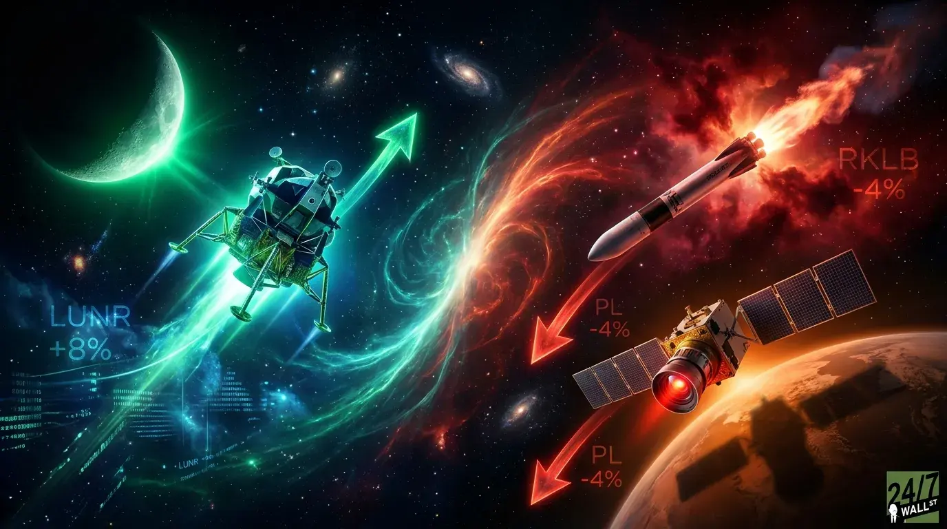 Intuitive Machines Rallies 9%, Rocket Lab and Planet Labs Decline in Space Stock Divergence