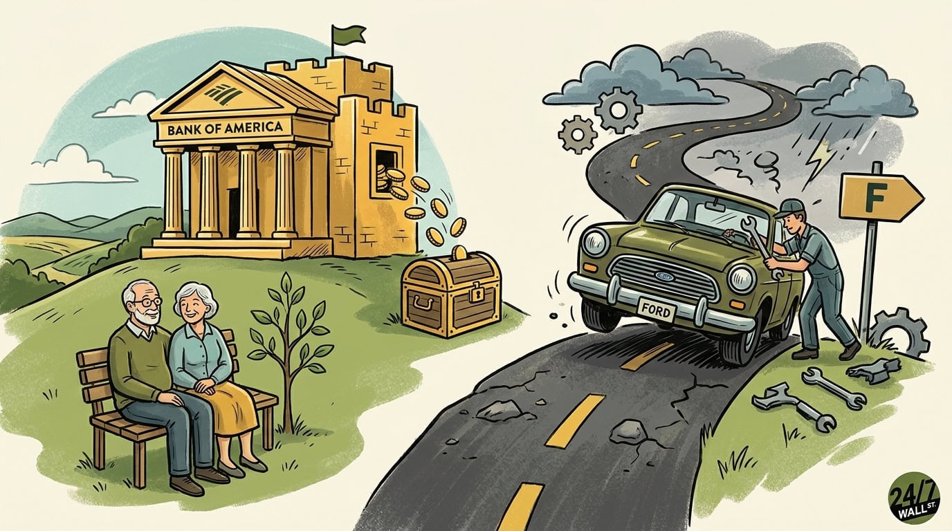After Their Golden Crosses, Is Bank of America or Ford Better for Retirement Portfolios?