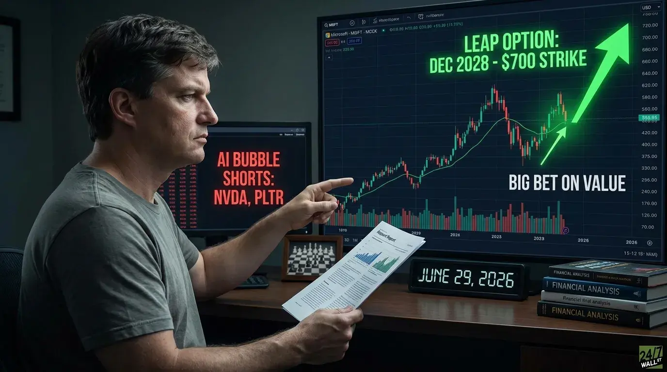 “Big Short” Legend Michael Burry Just Bet Big on Microsoft
