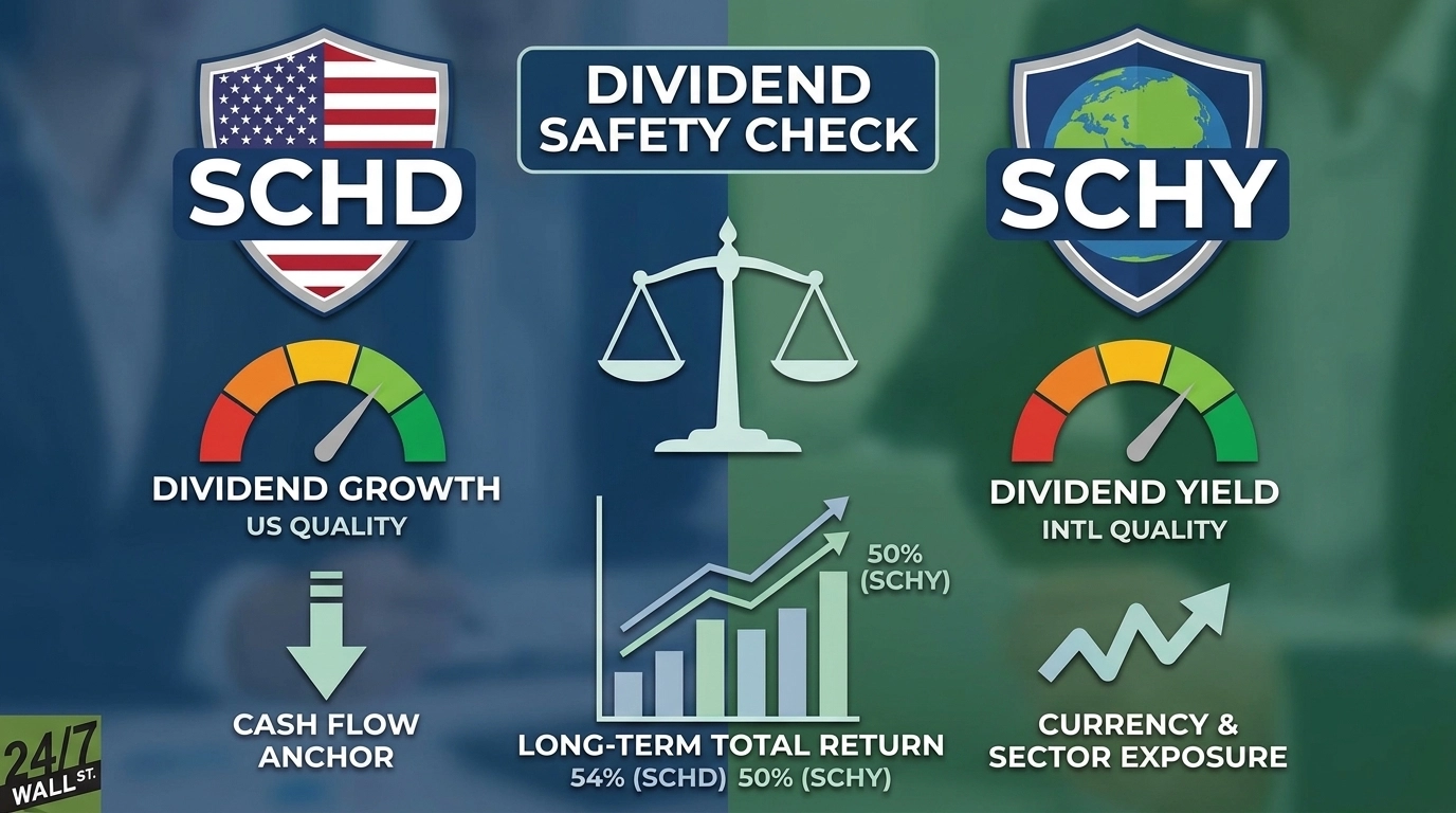Dividend Safety Check: Domestic vs International Dividend Quality (SCHD, SCHY)