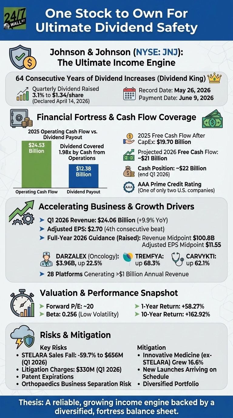 One Stock to Own For Ultimate Dividend Safety  infographic