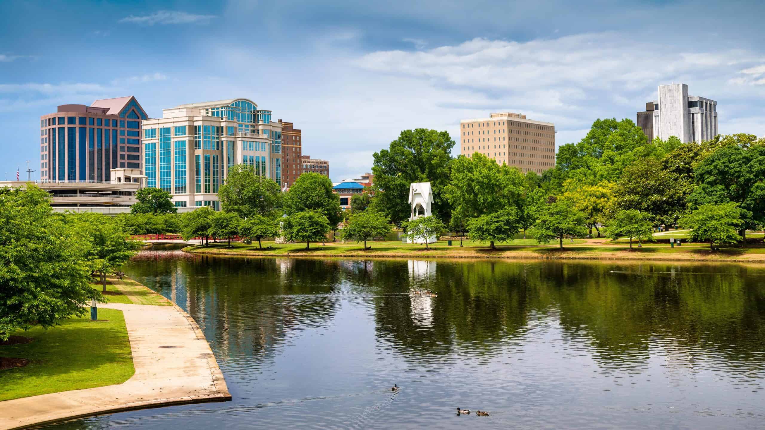 Huntsville, AL | Cityscape scene of downtown Huntsville, Alabama
