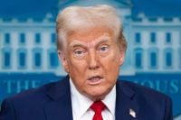 President Donald Trump speaks at a White House