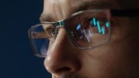 Professional Trader Glasses Close Up