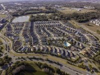 The Villages neighborhood homes. Aerial photo 2026