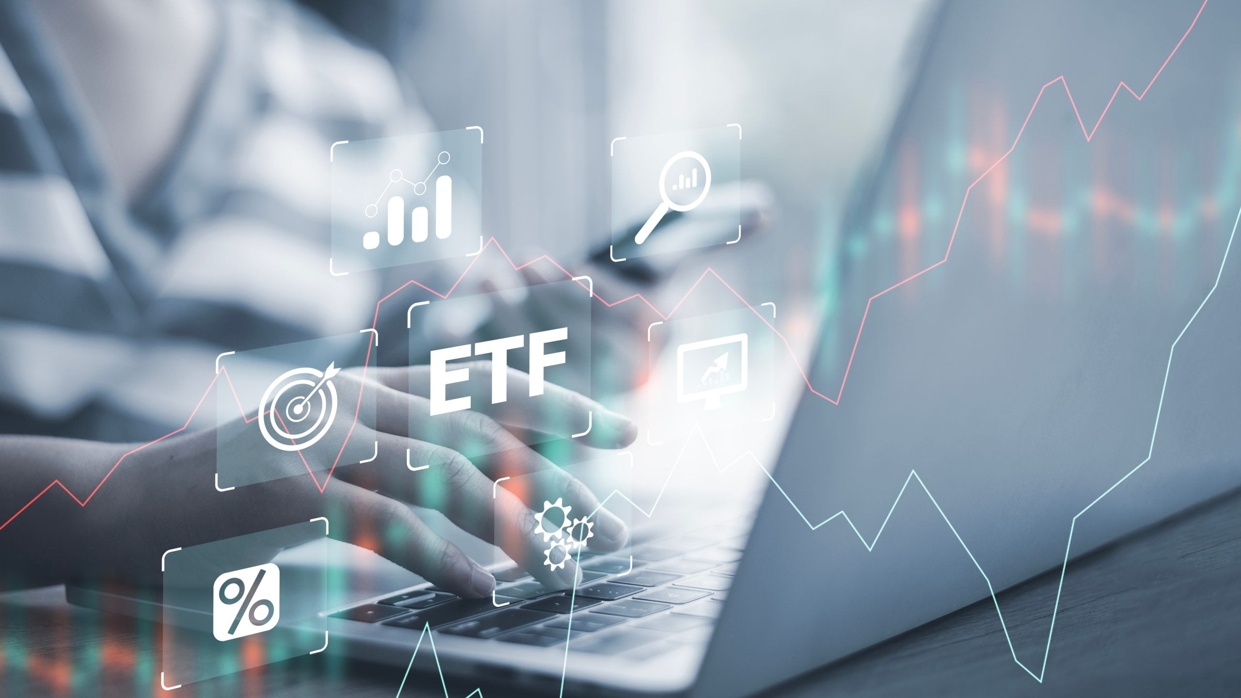 ETF Exchange-traded fund stock market trading investment financial concept.