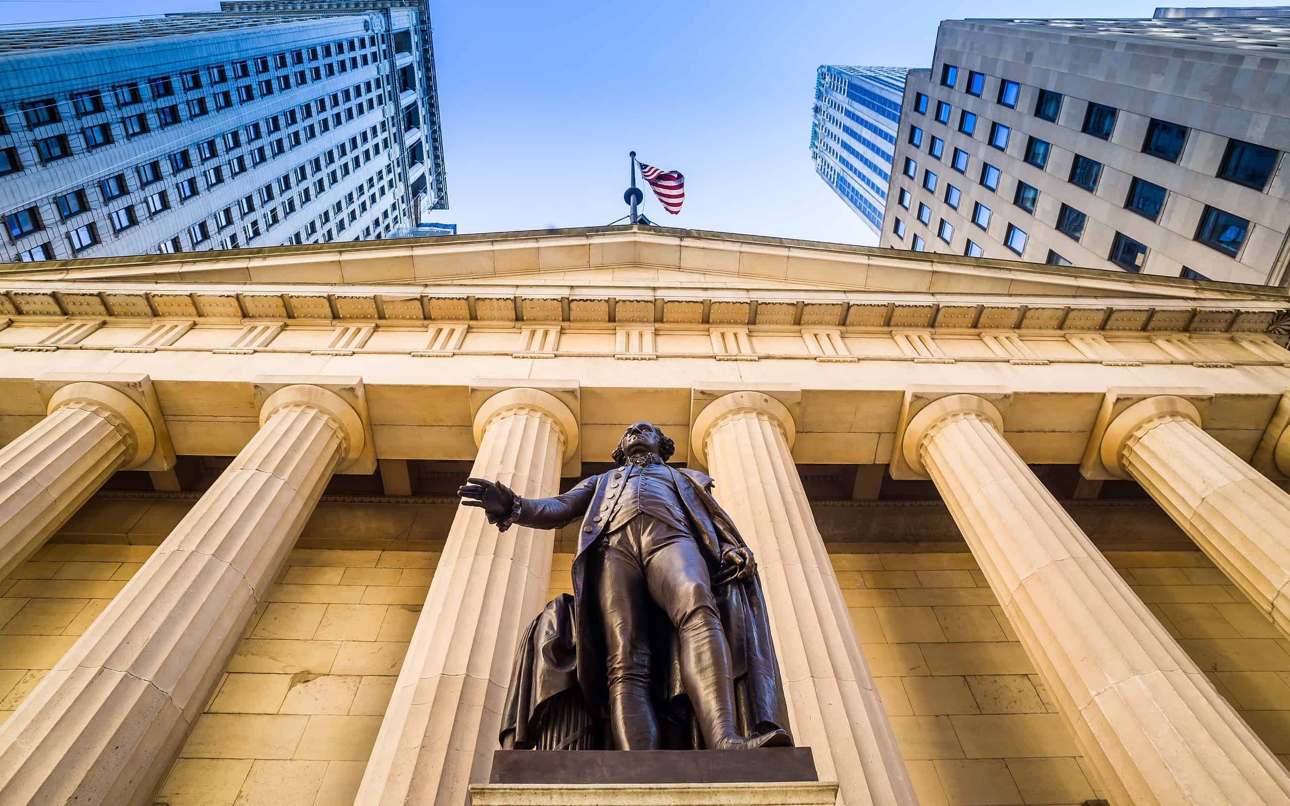 Facade of the Federal Hall Wall Street