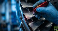 Macro-level detail of high-precision aerospace components creates a sense of 'insider' access and high-stakes engineering, triggering curiosity about the complexity of the industry.