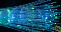 The 'Visual Vibration' of high-speed light pulses against a dark background creates an immediate sensory hook for mobile users, signaling cutting-edge AI technology without using clichéd robot imagery.