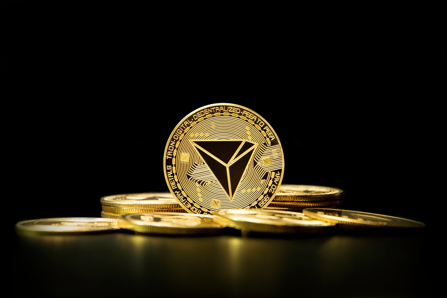 Tron golden coin - 3d