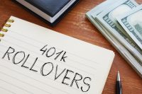 401k rollovers are shown using a text
