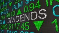 Dividends Stock Market Investments Ticker 3d Illustration