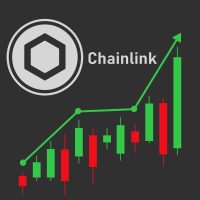 Chainlink (LINK) cryptocurrency price up. Chainlink going up. Chainlink on the background of the chart. EPS10. illustration.