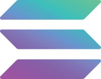 SOLANA SOL. Crypto. Cryptocurrency Symbol.
