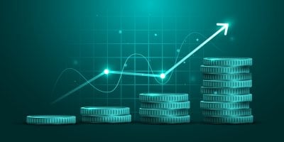 Business background, finance and investment, currency exchange concept, growth, economic graph. Vector illustration