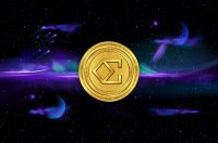 ethena-ena cryptocurrency logos drawings on digital background.