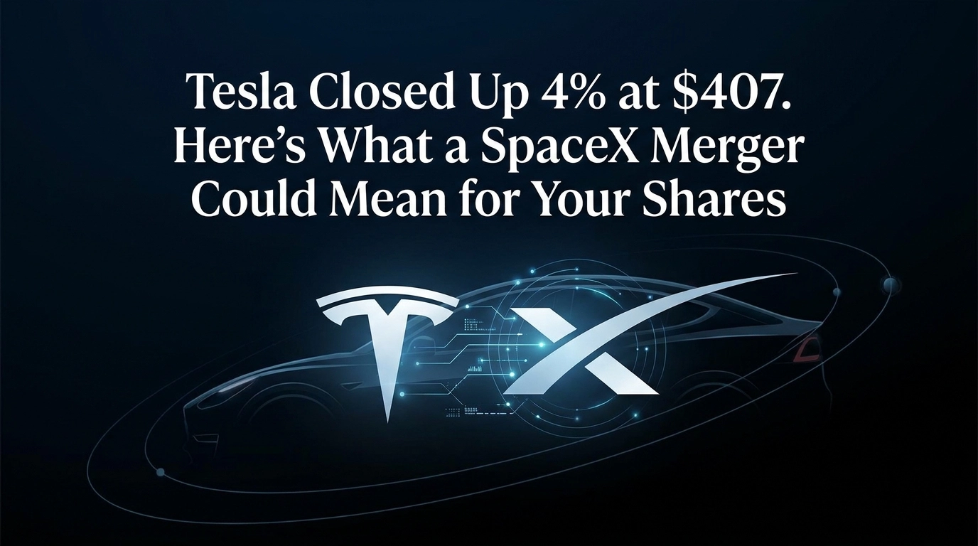 Tesla Closed Up 4% at $407. Here’s What a SpaceX Merger Could Mean for Your Shares.