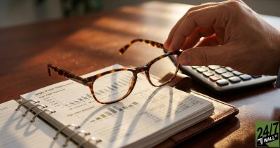 Warm golden-hour lighting paired with luxury textures (leather and glass) evokes the 'retirement dream,' making the abstract concept of a Roth IRA feel tangible and rewarding.